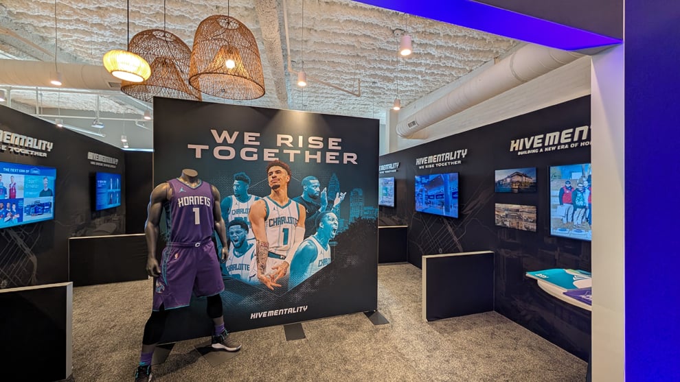 Hornets Graphics in Uptown Charlotte