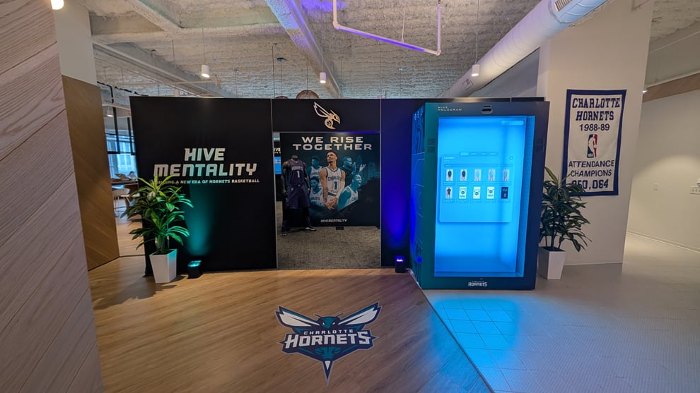 Hornets Graphics in Uptown Charlotte