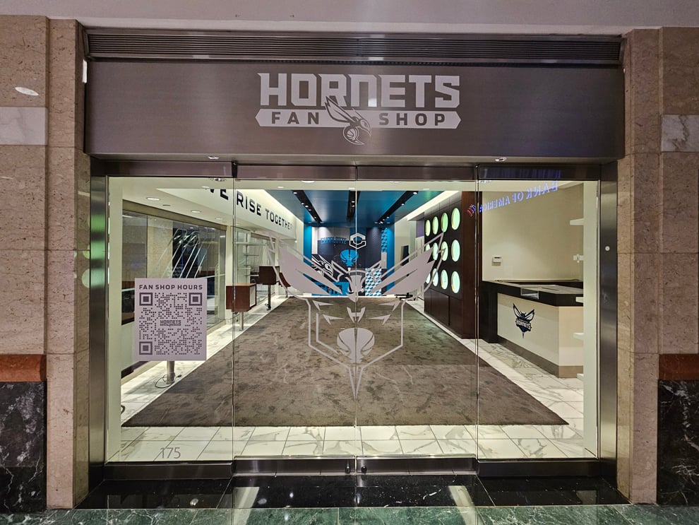 Hornets Graphics in Uptown Charlotte