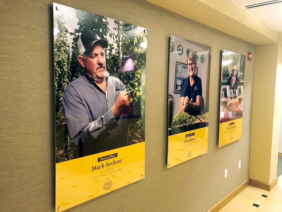 Acrylic Signs in Greenville, SC designed and installed using Plexiglass for custom interior displays