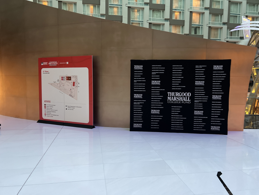 beMatrix event display rental with SEG fabric graphics