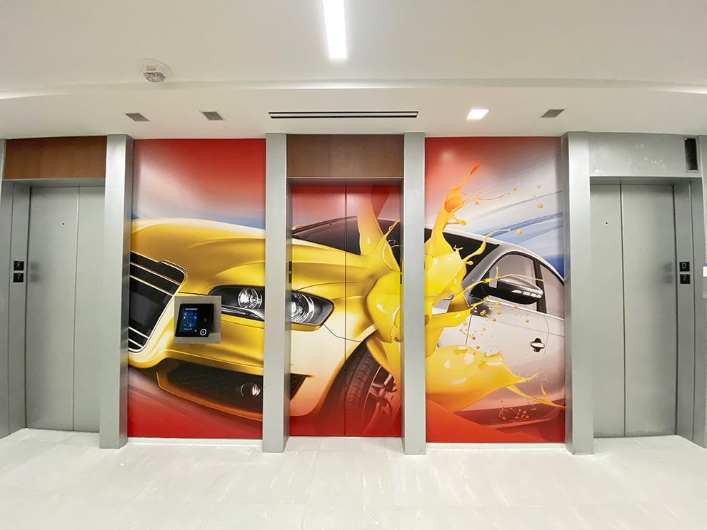 Commercial Interior Graphics Greensboro, NC installed as workplace wayfinding and interior signage