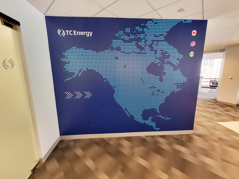 Commercial Interior Graphics Virginia Beach, VA produced to enhance corporate interior environments