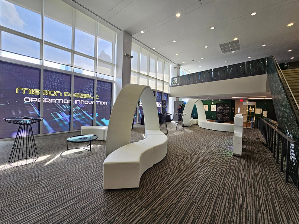 Conference Graphics in Raleigh, NC designed and installed for registration areas and meeting rooms