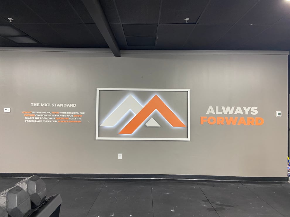 Workplace signs and interior graphics enhancing office branding in Durham, NC