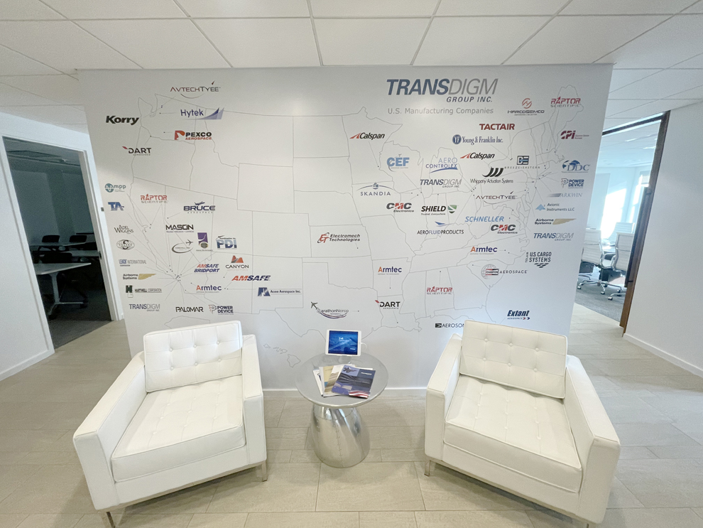 Branded workplace interiors with custom signs in Orlando, FL