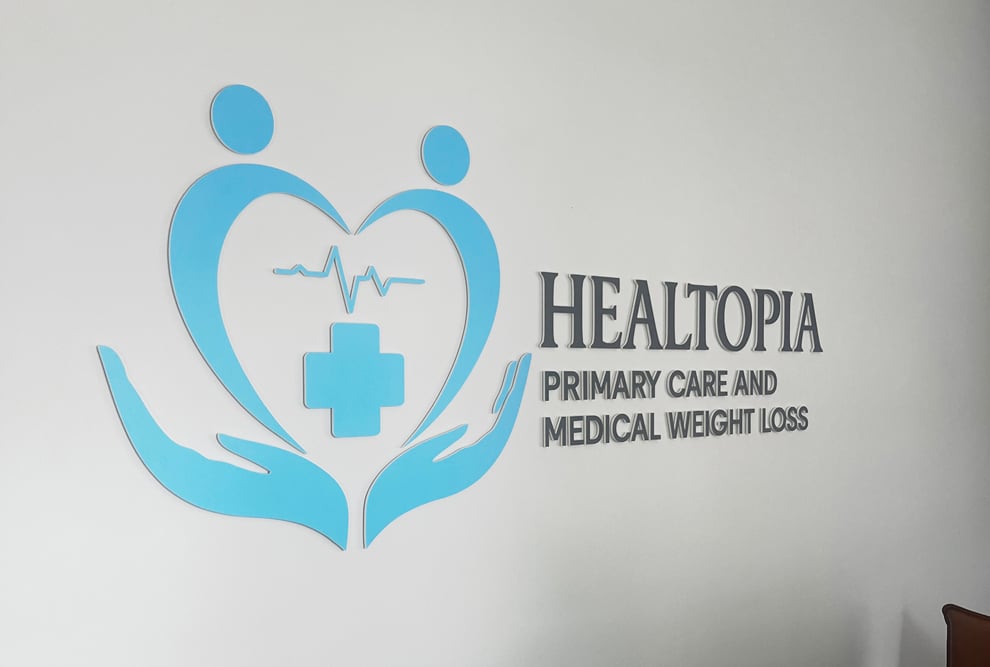 Dimensional Letters in Burlington, NC designed and installed for branded workplace walls