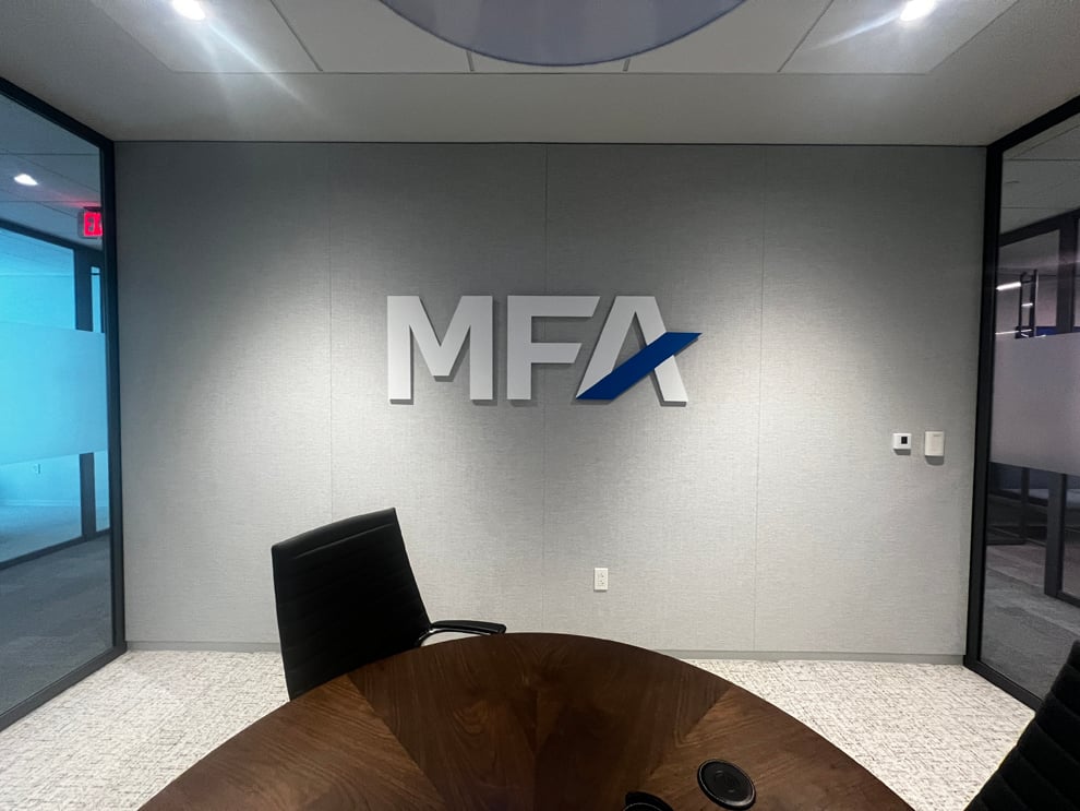 Dimensional Letters in Burlington, NC designed and installed for hallway and directional wall signage