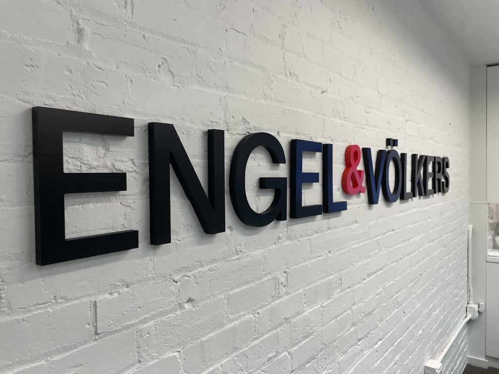 Dimensional Letters in Burlington, NC designed and installed for office branding and commercial interiors