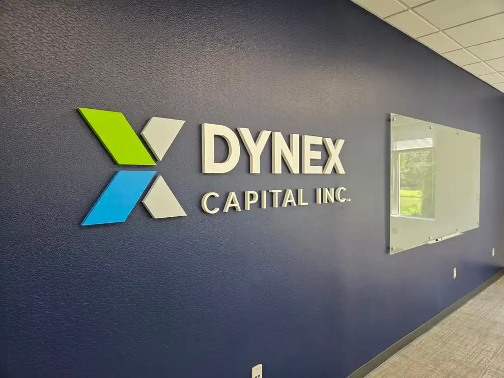 Dimensional Letters in Decatur, GA designed and installed for office branding and commercial interiors