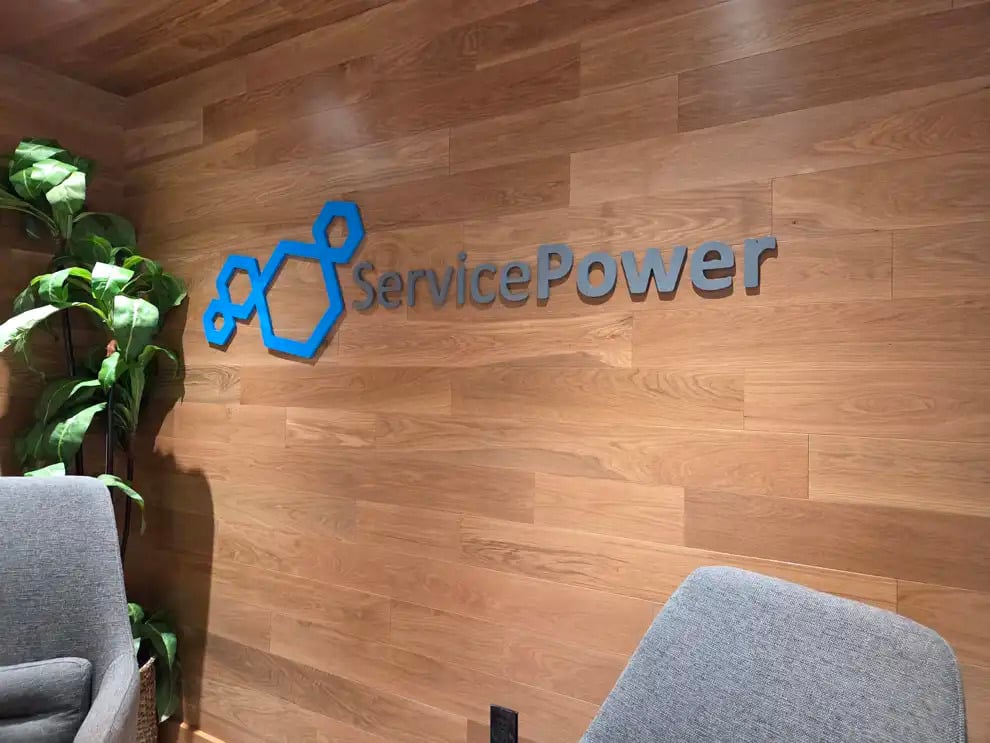 Dimensional Letters in Decatur, GA designed and installed for office branding and commercial interiors