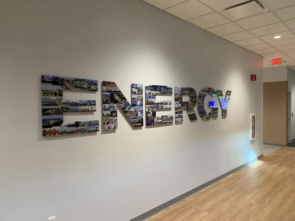 Dimensional Letters in Decatur, GA designed and installed for office branding and commercial interiors