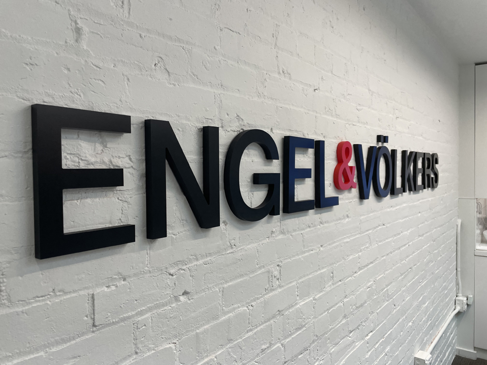 Dimensional Letters in Williamsburg, VA designed and installed for office branding and commercial interiors