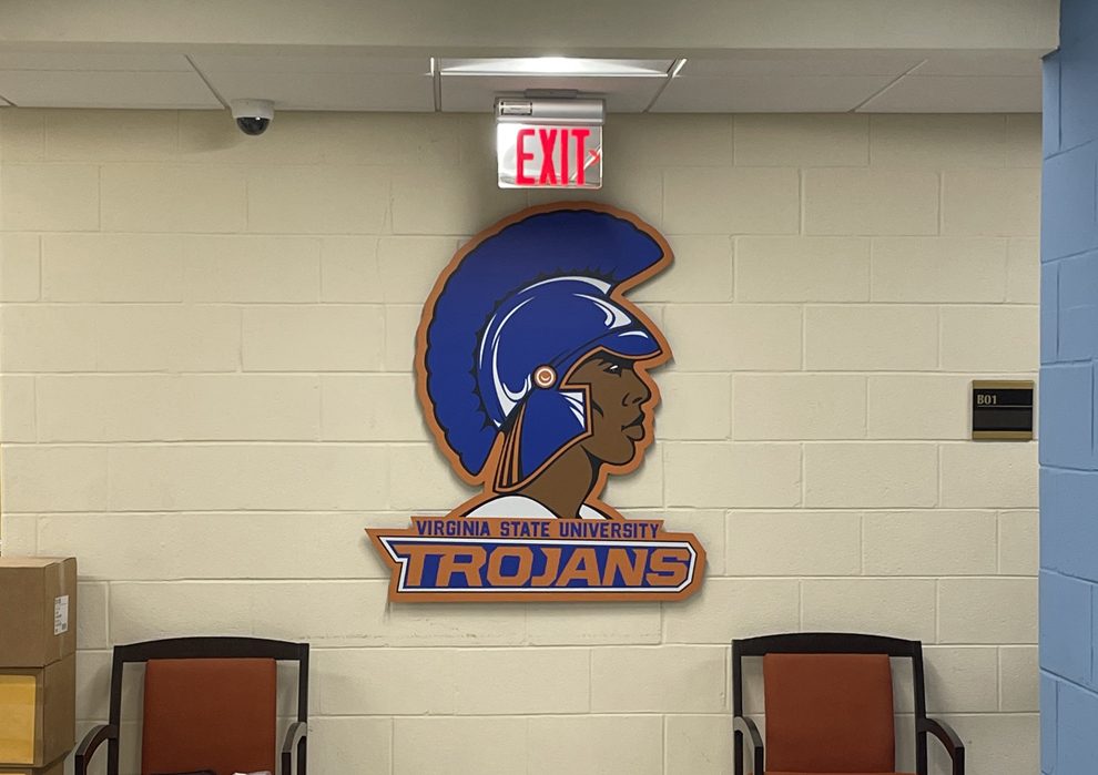 Campus educational wall graphics and window displays Durham NC