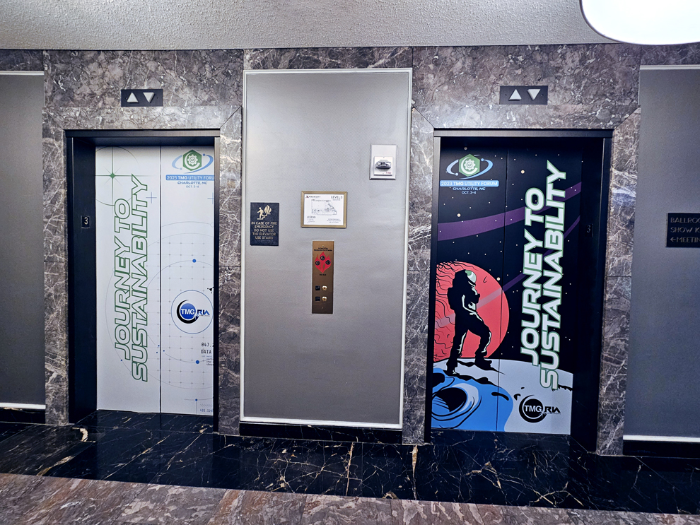 Elevator Door Wraps in Chapel Hill, NC