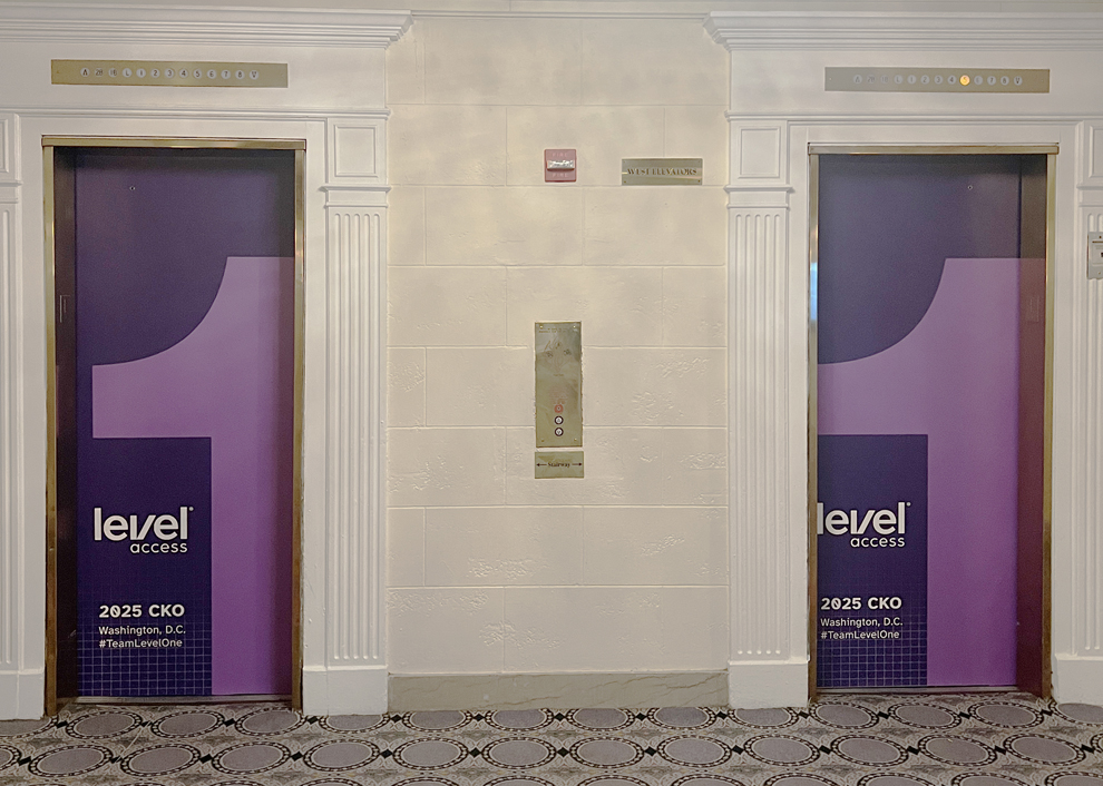 Elevator Wraps in Virginia Beach VA designed and installed for event venues and branded environments