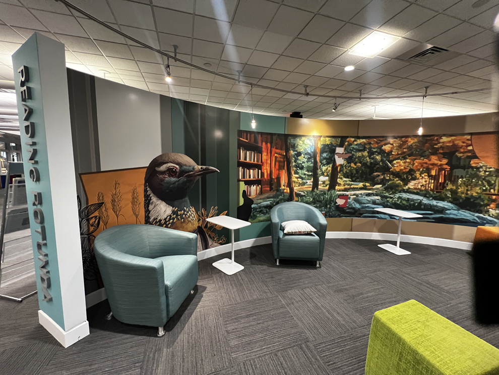 Athletic facility branded with environmental graphic design in Chapel Hill, NC