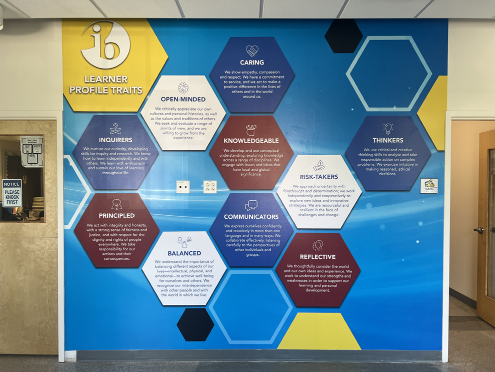 Custom workplace wall graphics created with environmental graphic design in Norfolk, VA