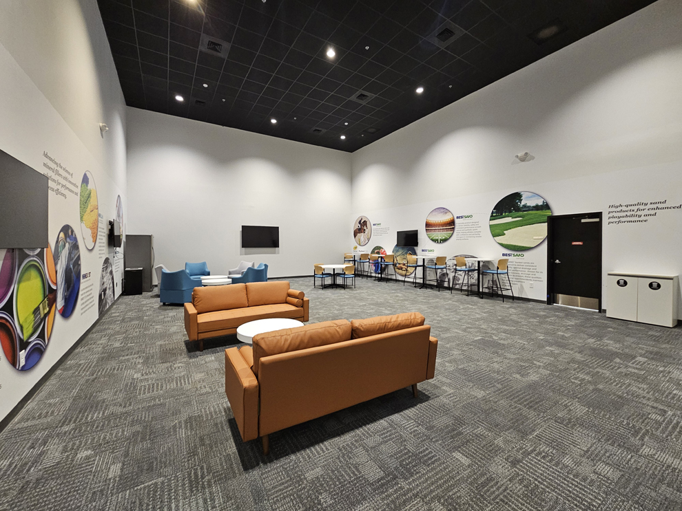 Environmental graphics and wall wraps installed for company branding in Greensboro, NC