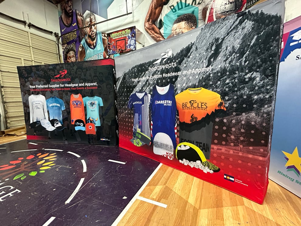 Fabric backdrops with modular displays for conferences in Norfolk, VA