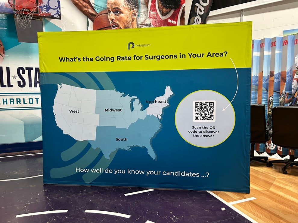 Custom fabric backdrops with event graphics in Norfolk, VA
