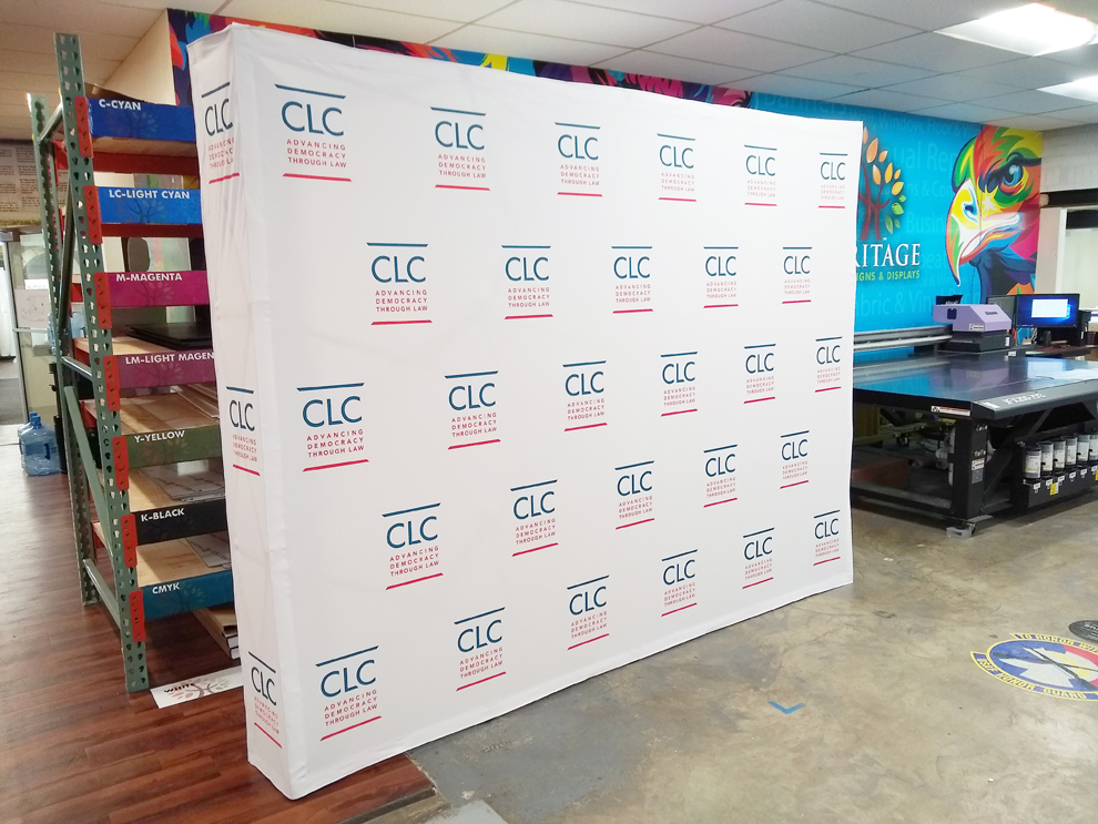 Hop up fabric backdrops with modular frames for trade shows in Orlando, FL