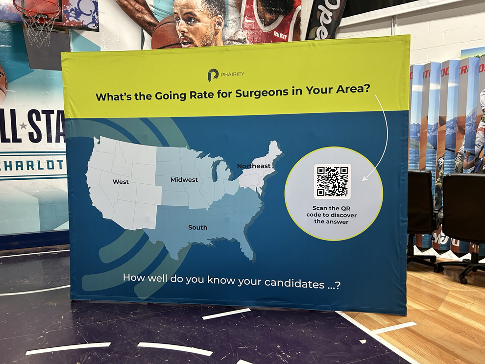 Custom fabric backdrops with event graphics in Richmond, VA