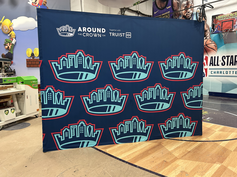 Branded fabric backdrops with modular event displays in Virginia Beach, VA