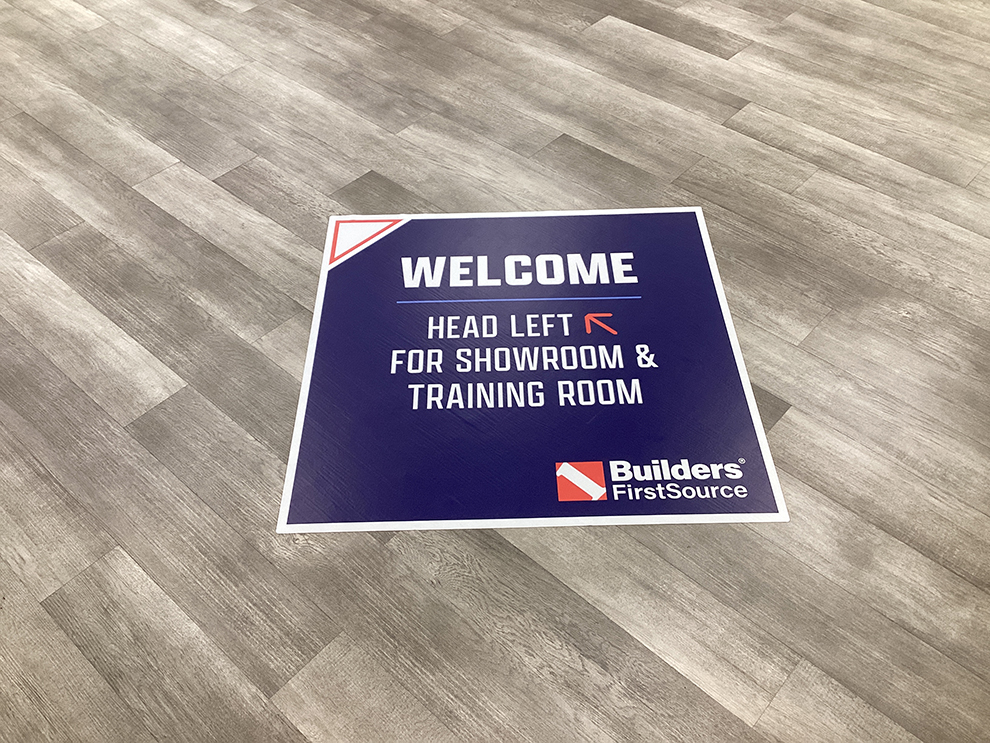 Floor Graphics in Cary, NC designed and installed for branded wayfinding and promotional spaces