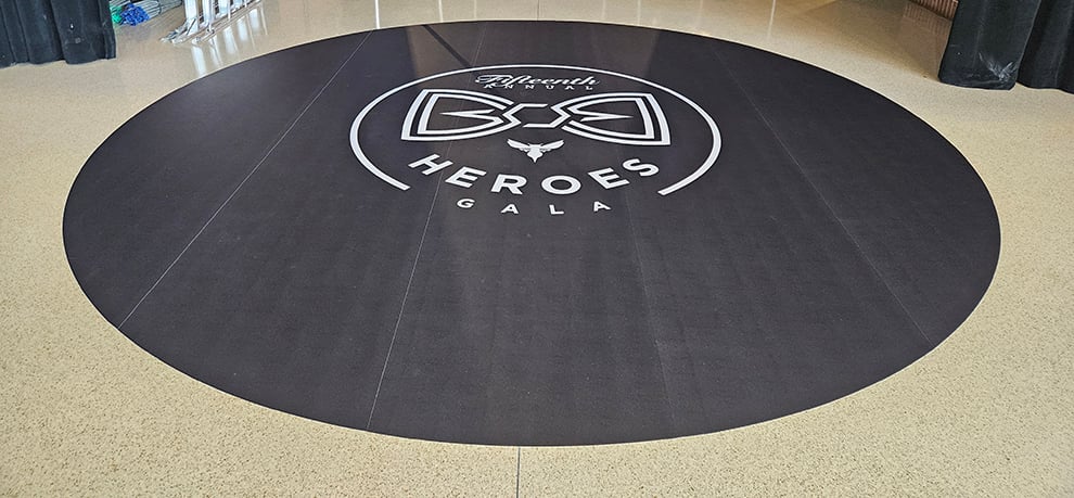 Floor Graphics in Columbia, SC designed and installed with custom decals for offices and venues