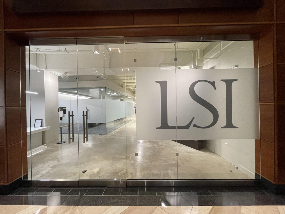 Frosted Vinyl in Columbia, SC designed and installed for glass walls and office interiors