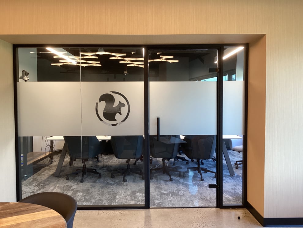 Frosted Vinyl in Richmond, VA designed and installed for corporate environments and branded spaces