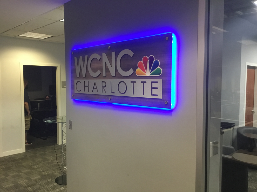 LED Backlit Signs in Newport News, VA designed and installed with illuminated acrylic for modern offices