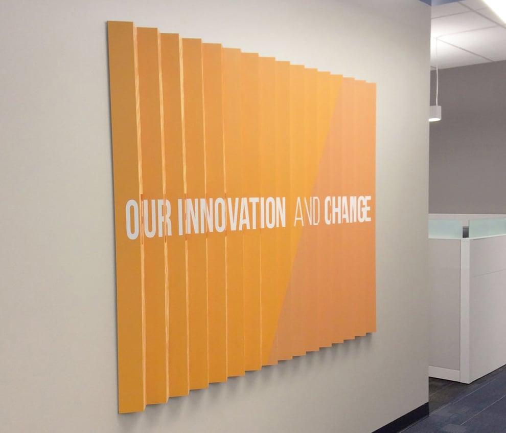 Lenticular wall displays highlighting company culture in Atlanta, GA