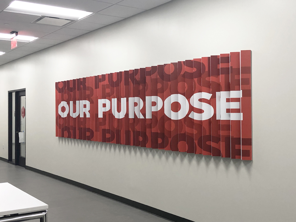Creative lenticular wall displays with branded graphics in Norfolk, VA