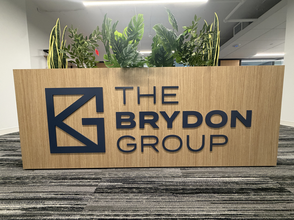 Lobby Signs Cary NC designed and installed with LED backlit signage for modern workplace branding