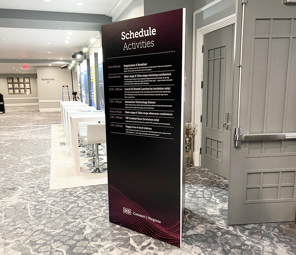 Branded meter boards installed for business conferences Greensboro, NC