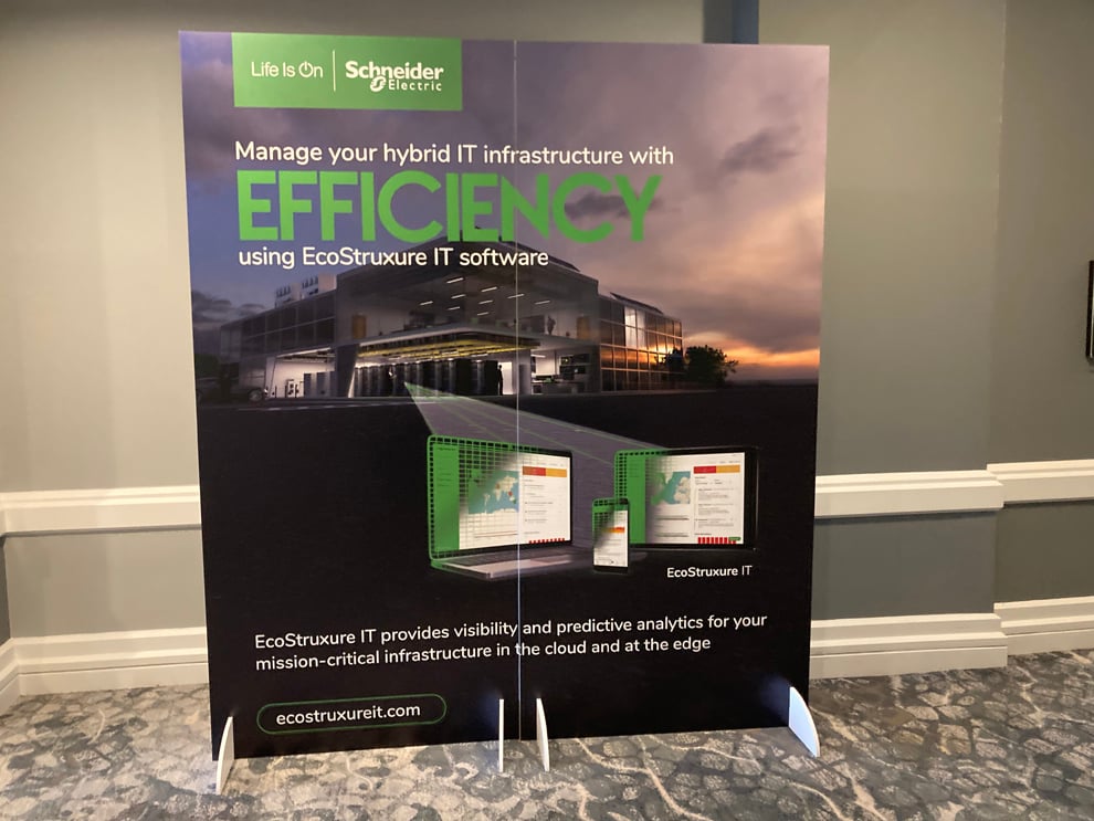 Meter boards with branded graphics for conference events Raleigh, NC