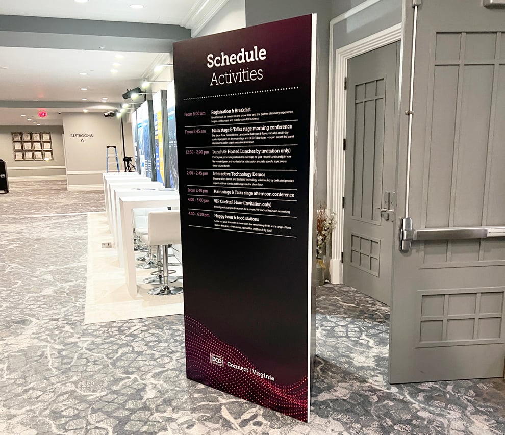 Branded meter boards installed for business conferences Raleigh, NC