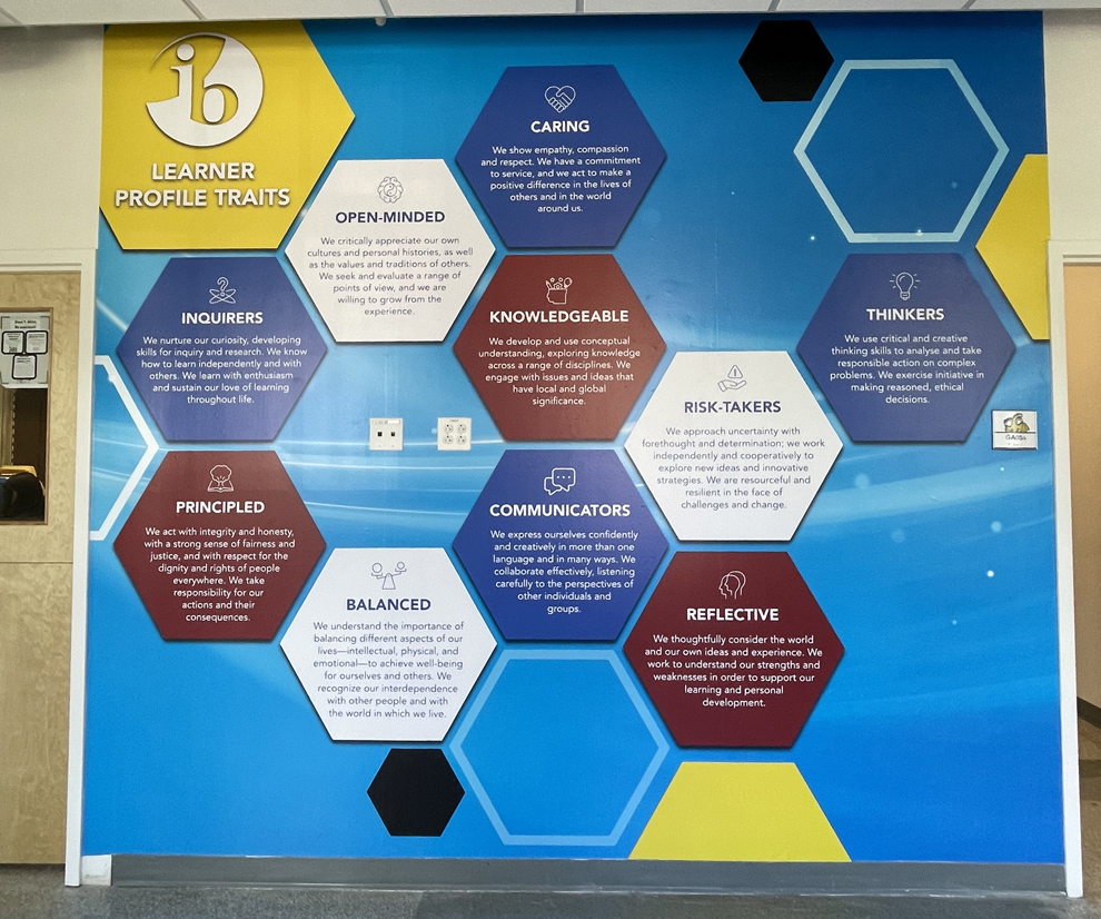 Workplace mission statement wall display featuring company vision Richmond, VA