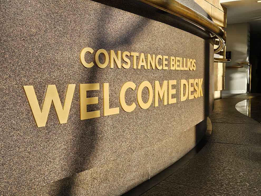 Corporate office signs with custom branding installed in Greenville, SC