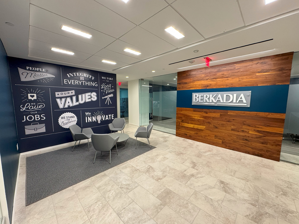 Corporate office signs with custom branding installed in Virginia Beach, VA