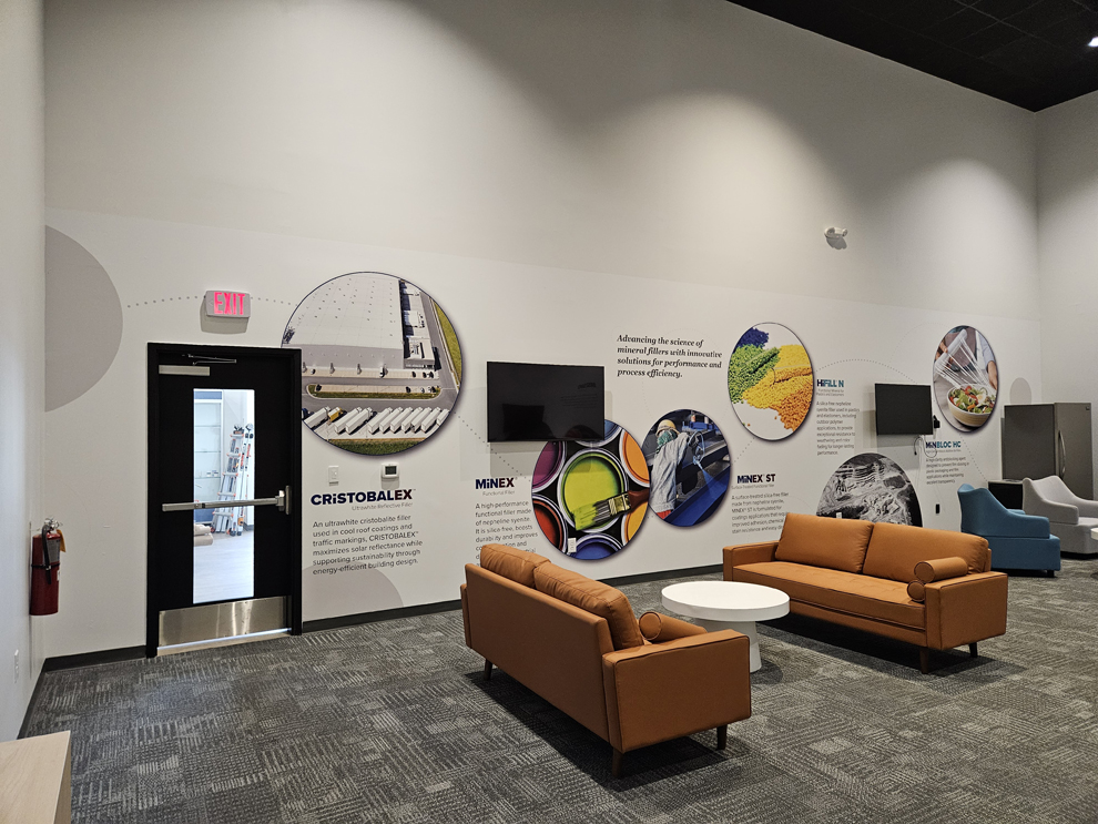 Custom office signage and window graphics installed in Virginia Beach, VA