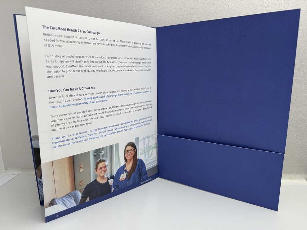 Presentation Folders in Raleigh, NC designed and printed for corporate marketing materials