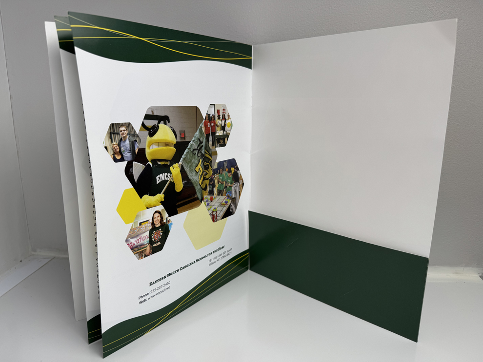Presentation Folders in Raleigh, NC designed and printed for corporate and educational materials