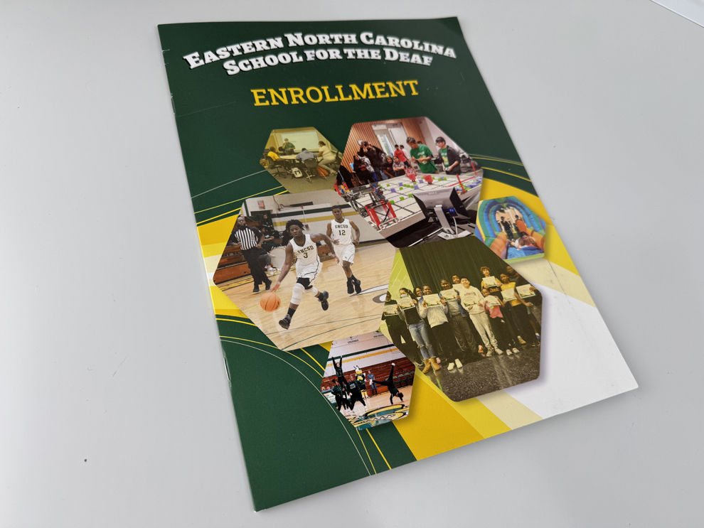 Presentation Folders in Raleigh, NC designed and printed with stitched pockets for marketing handouts