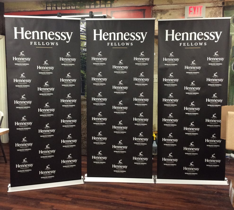 Retractable banner display stand designed for retail promotions Decatur, GA