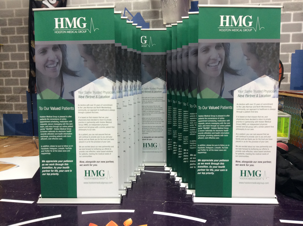Medical office retractable banner stand in Virginia Beach, VA