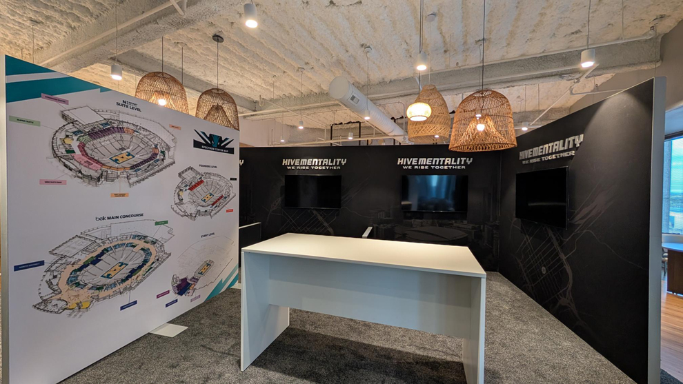 SEG fabric graphics with LED lightbox display in Raleigh, NC