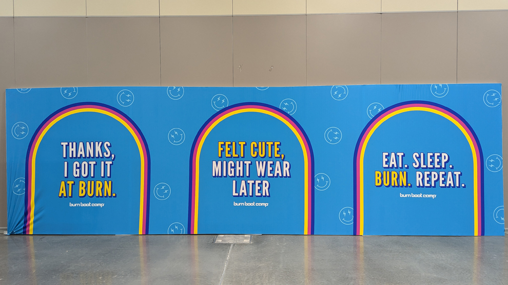 SEG fabric graphics with backlit frame system for branding in Raleigh, NC